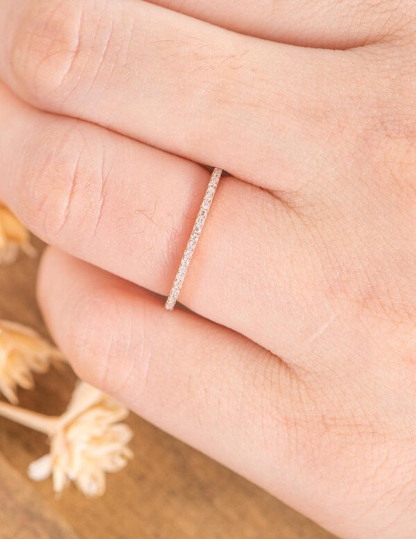 Simple Diamond Gold Ring For Women