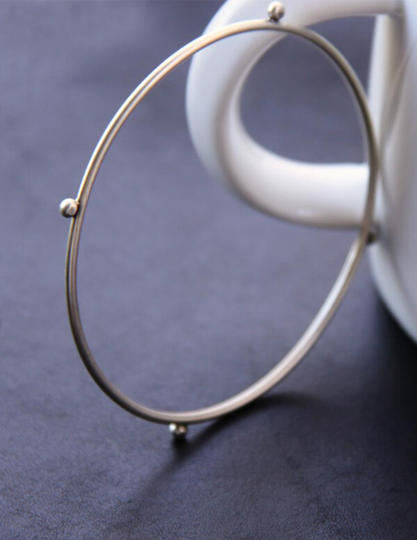 Modern Silver Compass Bangle For Women - Tejaani Jeweller