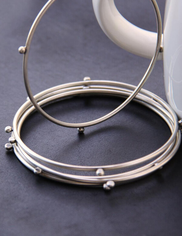 Modern Silver Compass Bangle For Women - Tejaani Jeweller