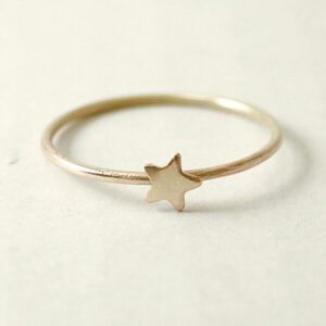 Gold And Silver Tiny Star Ring - Tejaani Jeweller