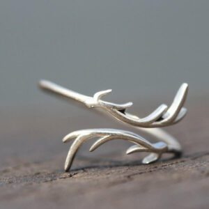 Deer Antler Silver Ring - Tejaani Jeweller