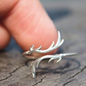 Deer Antler Silver Ring - Tejaani Jeweller