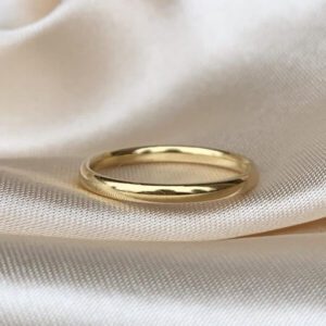Simple Gold and Silver Minimalist Ring Band - Tejaani Jeweller