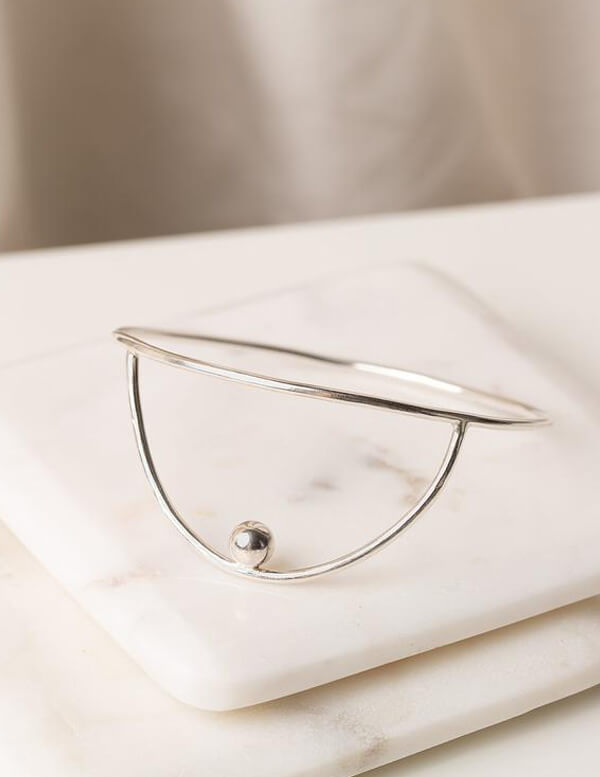 Modern Silver Bangle Bracelet Kada For Women - Tejaani Jeweller